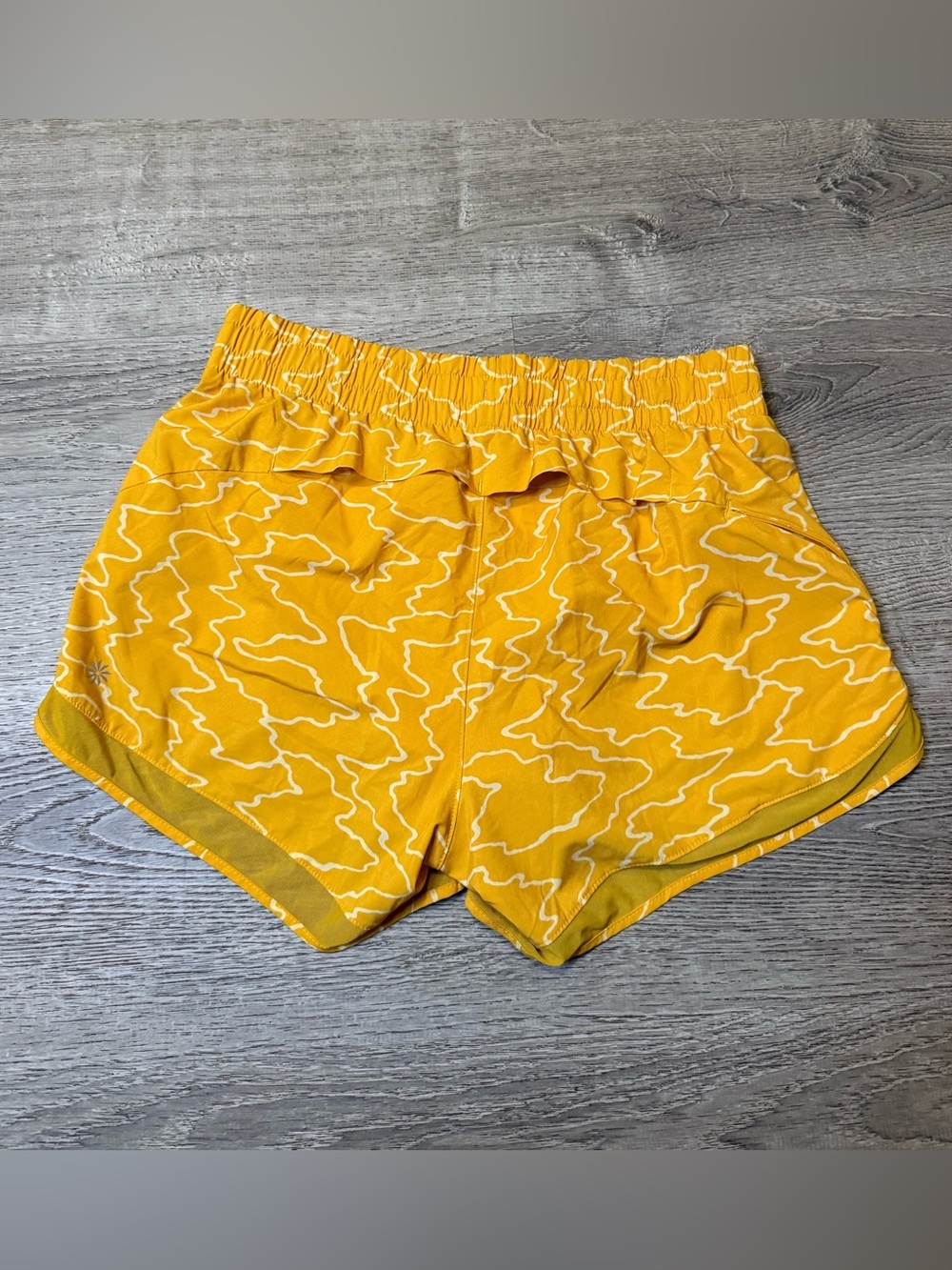 •ATHLETA• PRINTED MESH RACER RUN 4” SHORTS - Picture 5 of 7